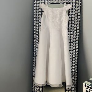 Girls white beaded dress